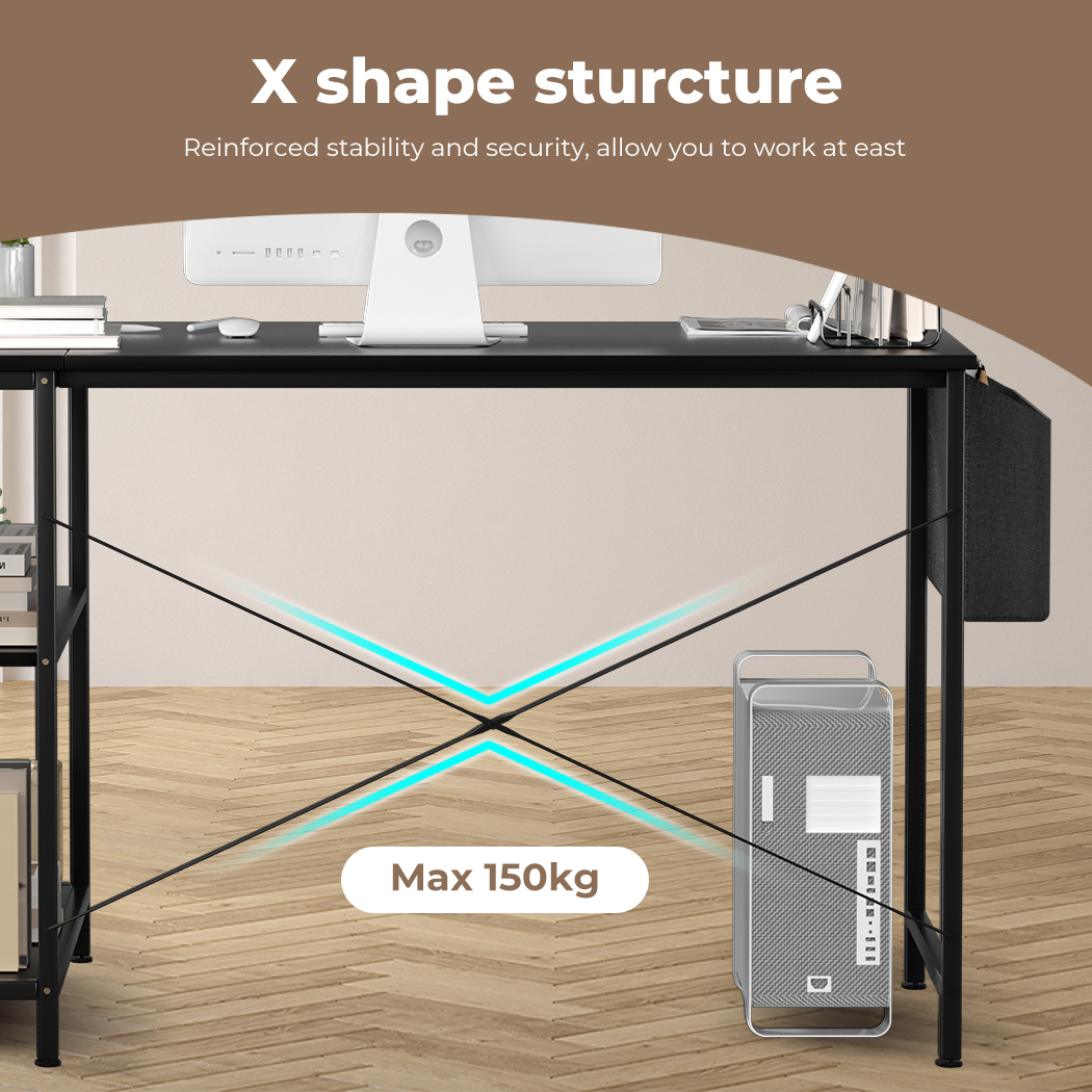 Levede L Shaped Gaming Computer Desk Workstation Study Corner Table Home Office - Picture 14 of 45