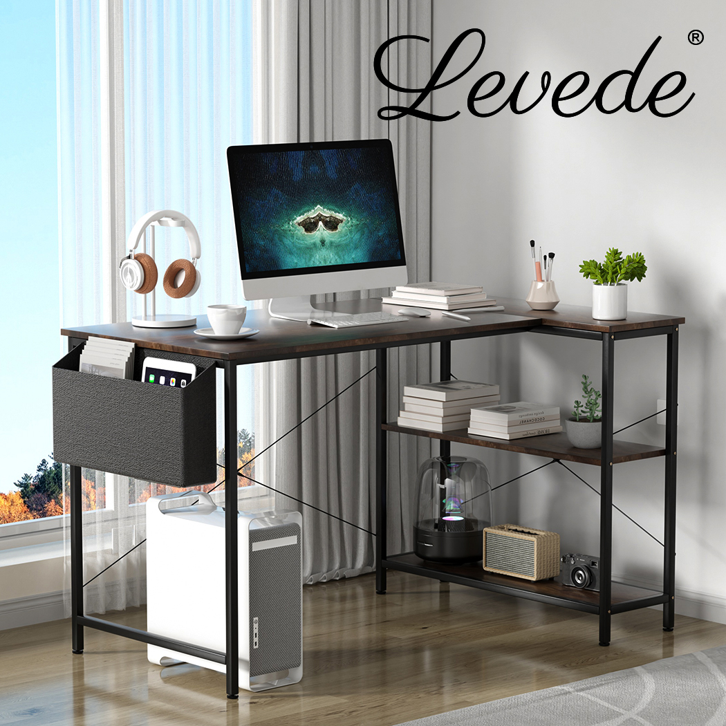 Levede L Shaped Gaming Computer Desk Workstation Study Corner Table Home Office - Picture 36 of 45
