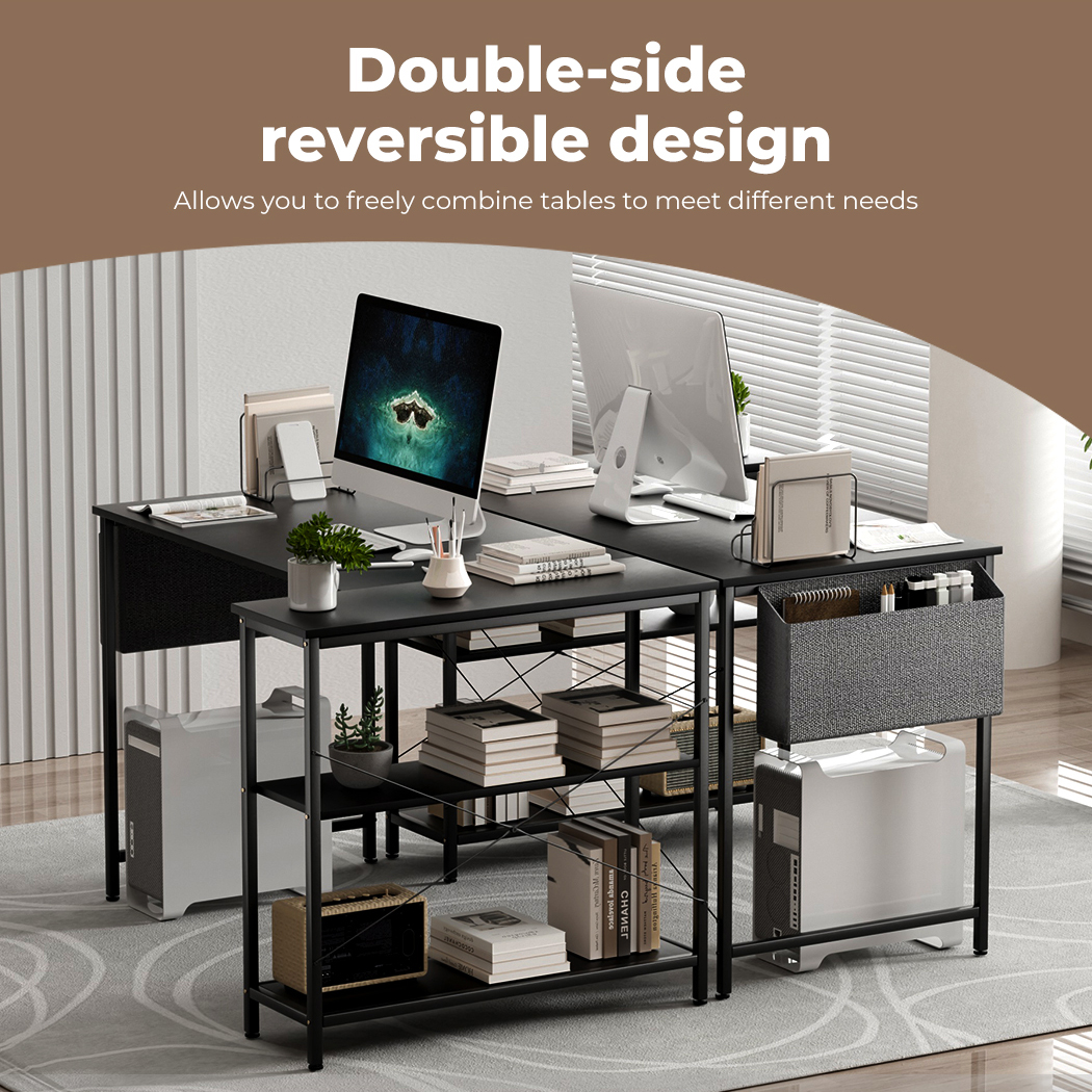 Levede L Shaped Gaming Computer Desk Workstation Study Corner Table Home Office - Picture 21 of 45