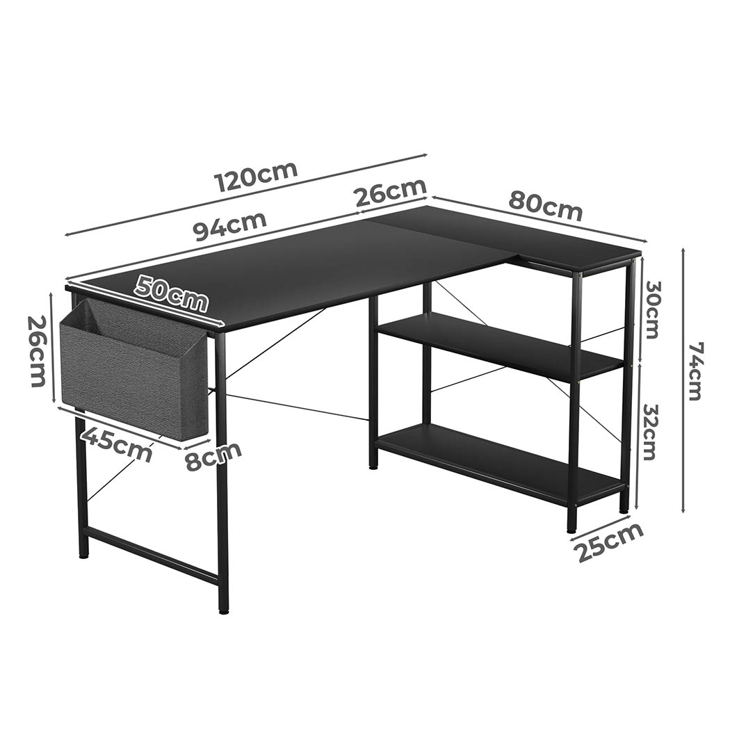 Levede L Shaped Gaming Computer Desk Workstation Study Corner Table Home Office - Picture 26 of 45