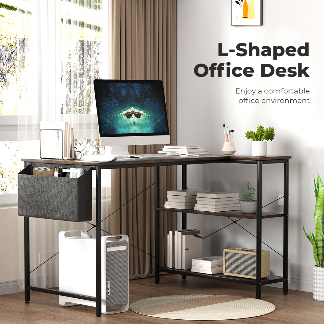 Levede L Shaped Gaming Computer Desk Workstation Study Corner Table Home Office - Picture 38 of 45