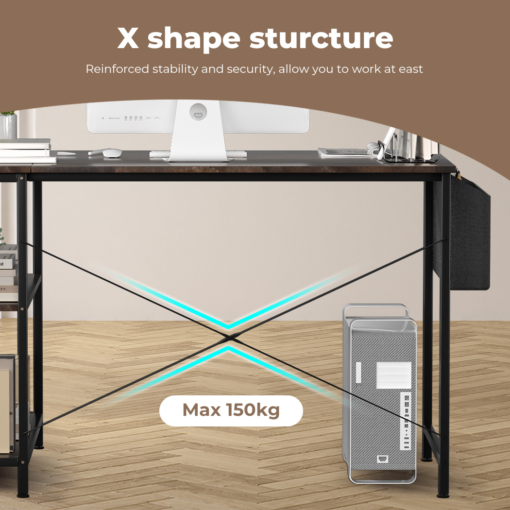 Levede L Shaped Gaming Computer Desk Workstation Study Corner Table Home Office - Picture 41 of 45