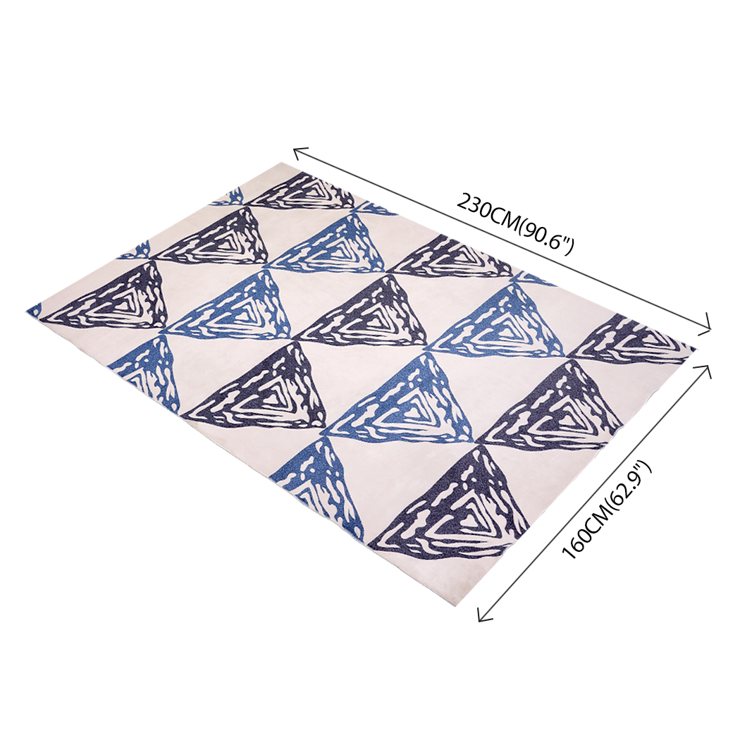 Modern Style Pyramid Theme Non Slip Floor Area Rug Carpet 230x160cm