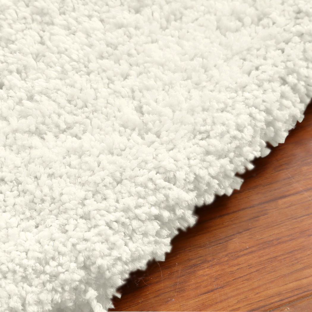 Ultra Soft Anti Slip Rectangle Plush Shaggy Floor Rug Carpet in Beige 200X140cm
