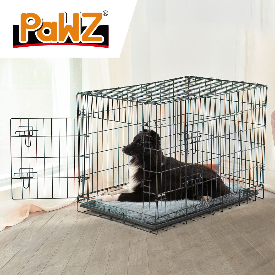 Pet Dog Cage Crate Kennel Cat Portable Collapsible Puppy Metal Carrier 48"
