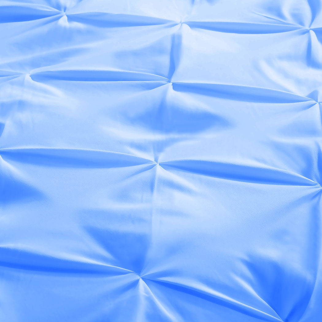 DreamZ Diamond Pintuck Duvet Cover Pillow Case Set in Full Size in Navy