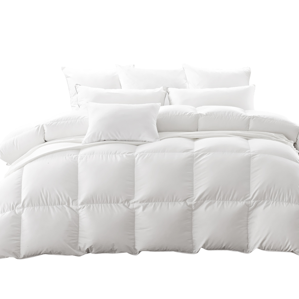 TopSellers-Goose Down Quilt - White Double 500GSM Soft & Warm for All Seasons