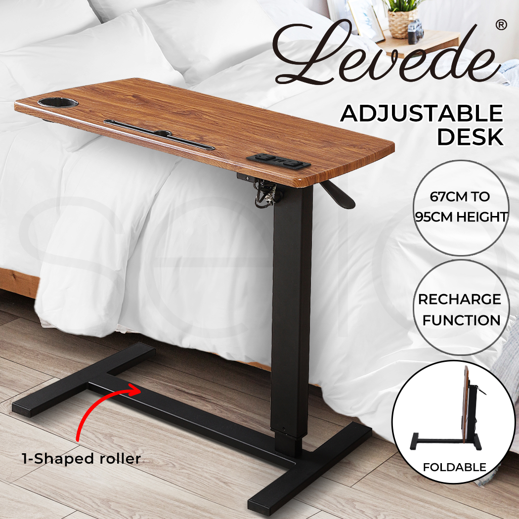 Levede Standing Desk Mobile Sofa Bed Side Table Adjustable Laptop Computer - Picture 46 of 67