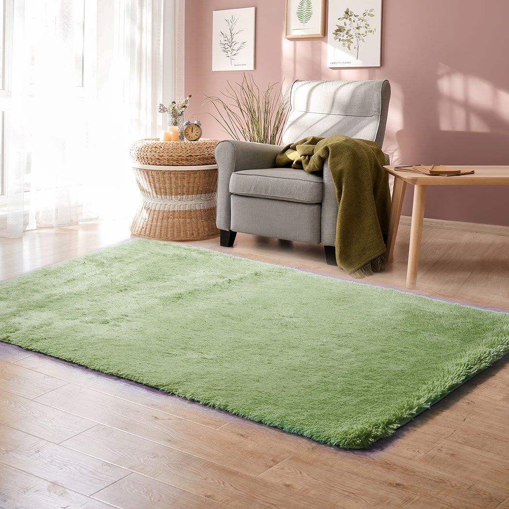 Marlow Soft Shag Shaggy Floor Confetti Rug Carpet Decor 200x230cm Green