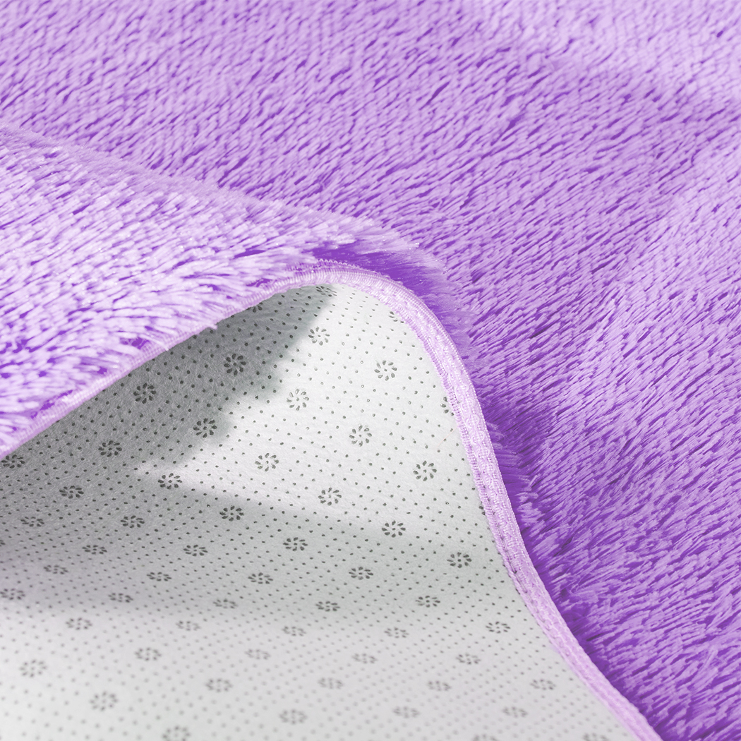 Designer Soft Shag Shaggy Floor Confetti Rug Carpet Home Decor 80x120cm Purple