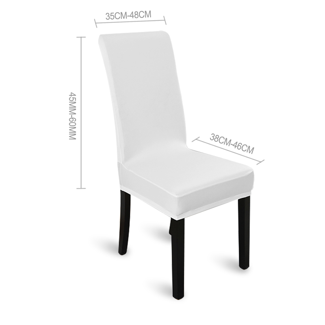 8x Stretch Elastic Chair Covers Dining Room Wedding Banquet Washable White