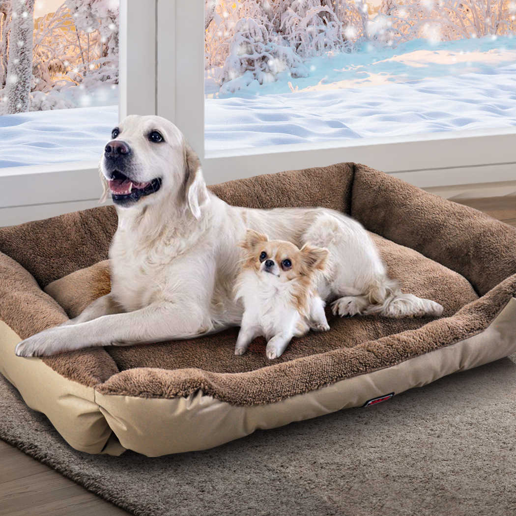 PaWz Pet Bed Mattress Dog Cat Pad Mat Cushion Soft Winter Warm 2X Large Cream