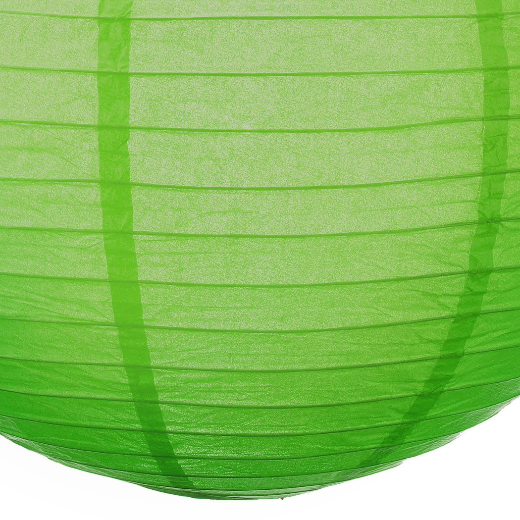 12" Paper Lanterns for Wedding Party Festival Home Decor with Keyring Bulb Green