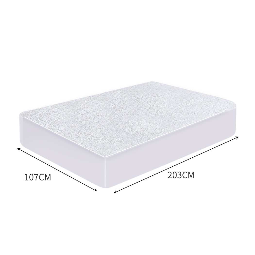 DreamZ Terry Cotton Fully Fitted Waterproof Mattress Protector King Single Size