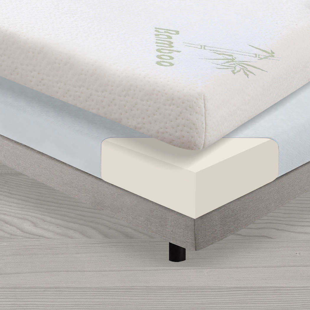 DreamZ Memory Foam Mattress Topper Bamboo Cover Soft 8CM Underlay Mat Single