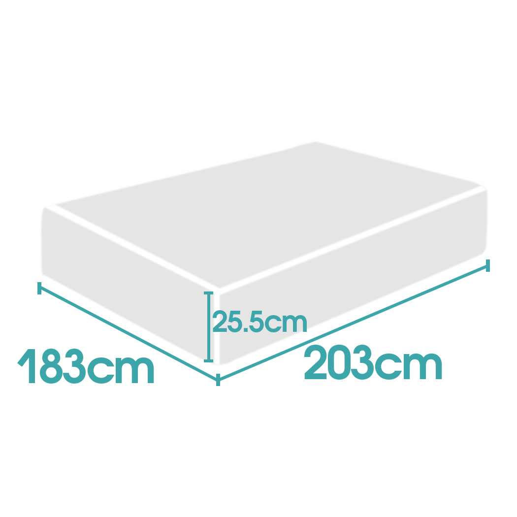 DreamZ Memory Foam Mattress Topper 25cm Comfort  Washable Cover King