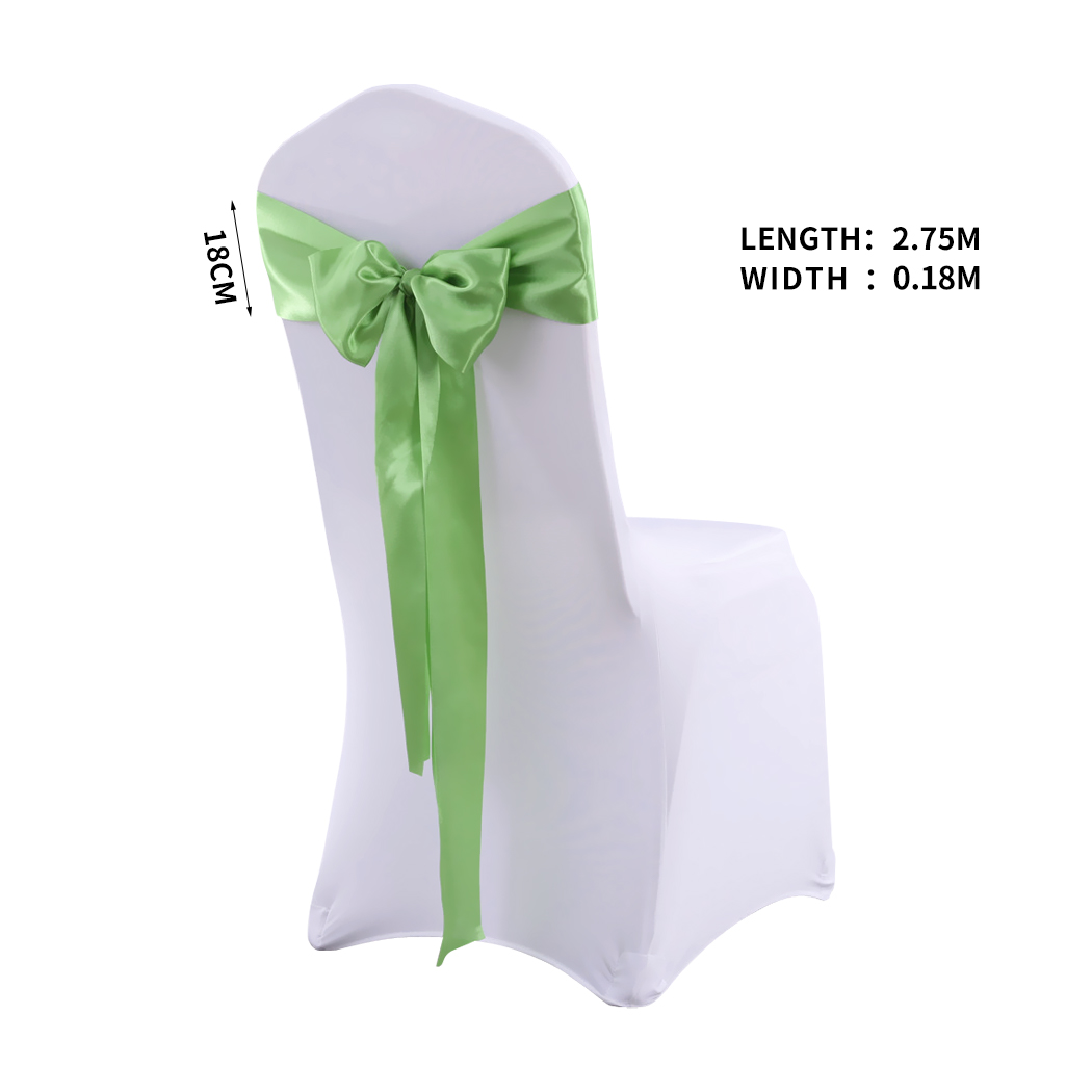 20 Green Fabric Chair Sashes Covers Table Runner Wedding Party Event Decoration