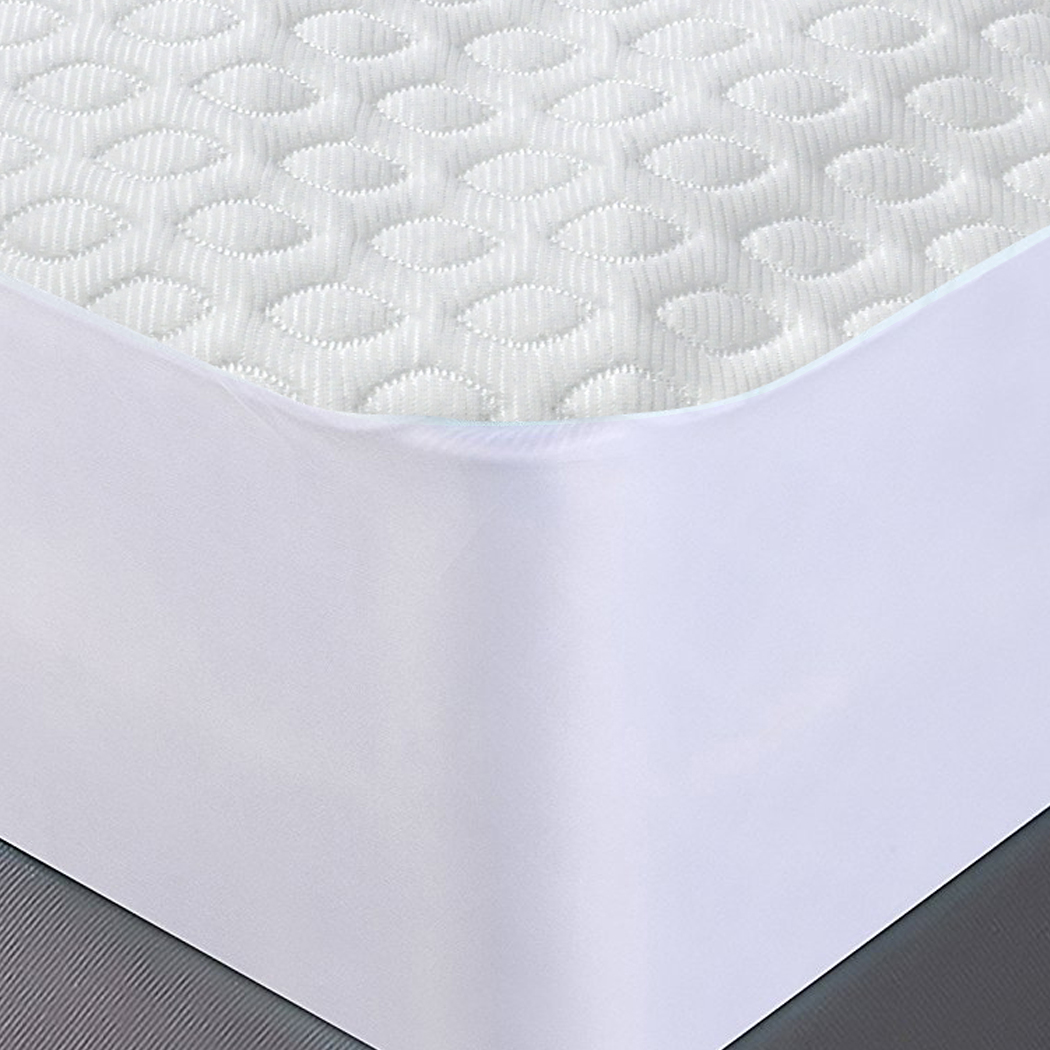 DreamZ Mattress Protector Topper Polyester Cool Fitted Cover Waterproof King