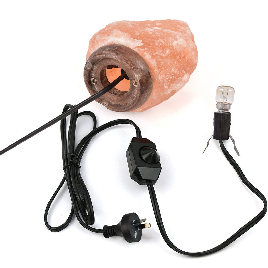 5-7 kg Himalayan Salt Lamp Rock Crystal Natural Light Dimmer Switch Cord Globes