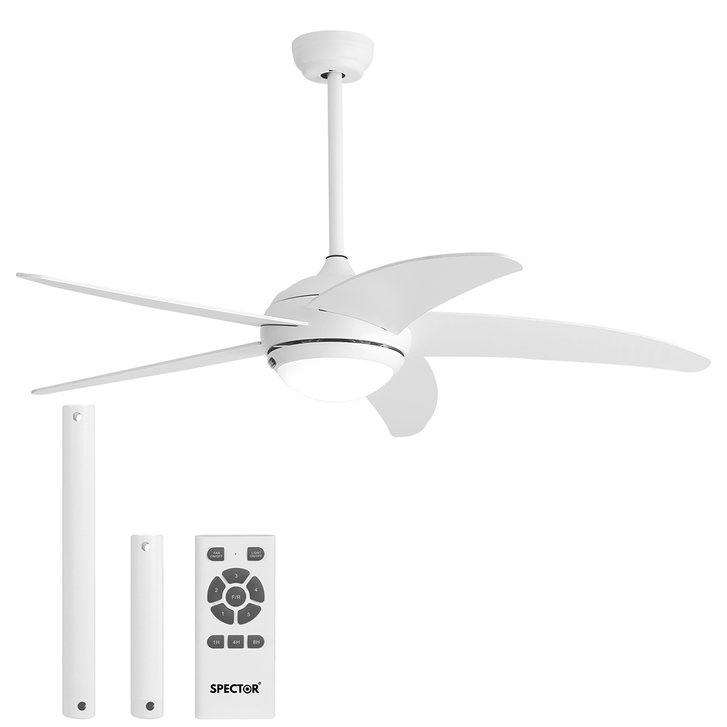 TopSellers-Wooden Ceiling Fan White 52 Inch - Remote Control  5 Speeds