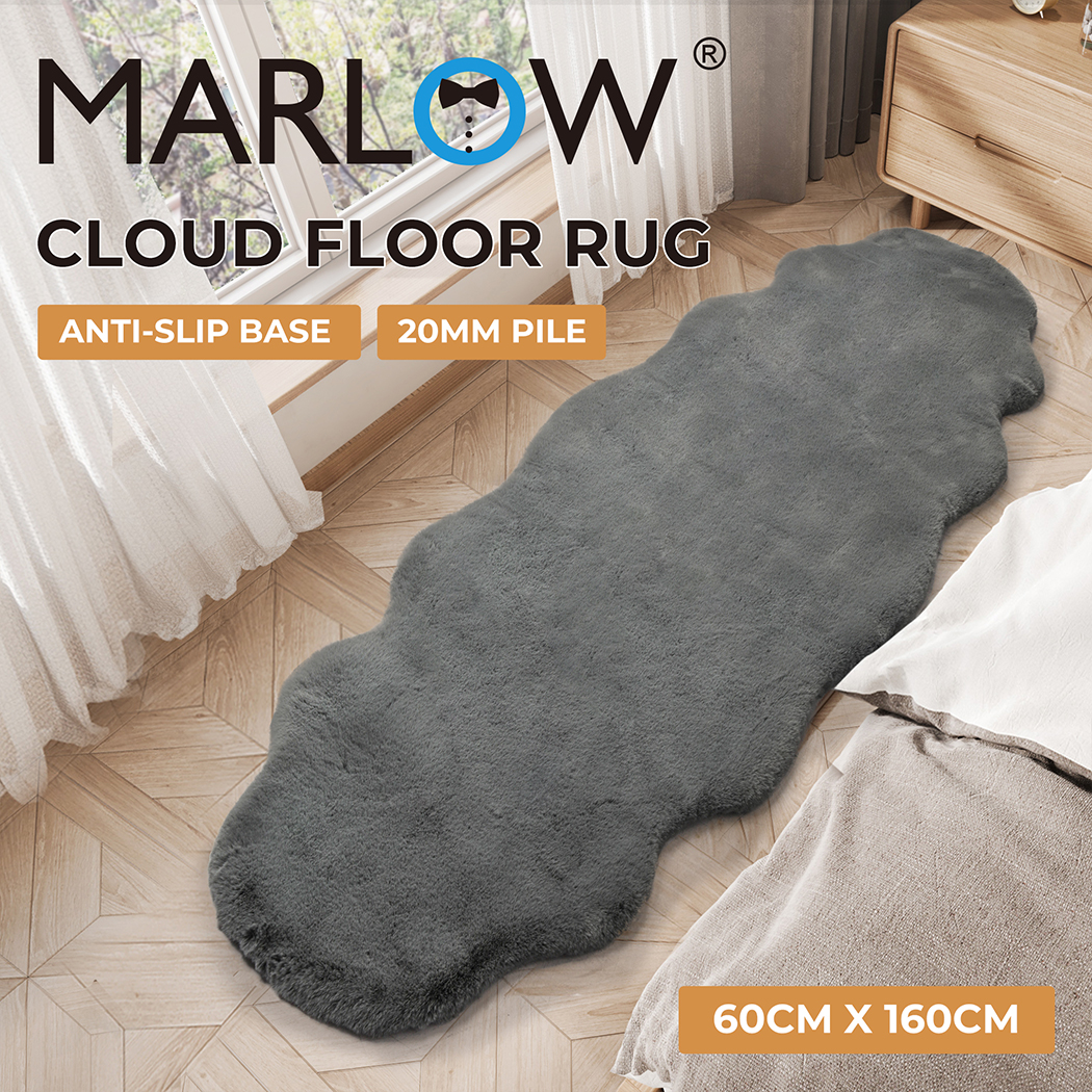 Marlow Floor Rug Area Rugs Shaggy Fluffy Faux Rabbit Fur Sofa Couch 20MM Pile - Picture 13 of 60