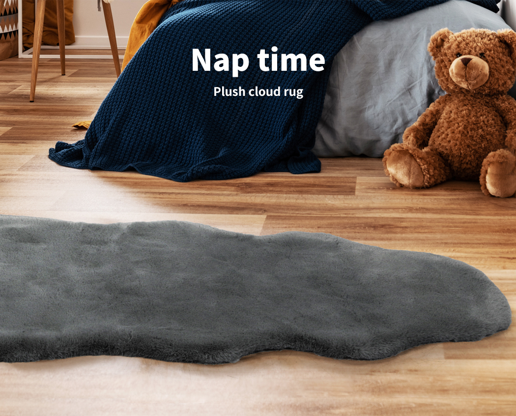 Marlow Floor Rug Area Rugs Shaggy Fluffy Faux Rabbit Fur Sofa Couch 20MM Pile - Picture 14 of 60