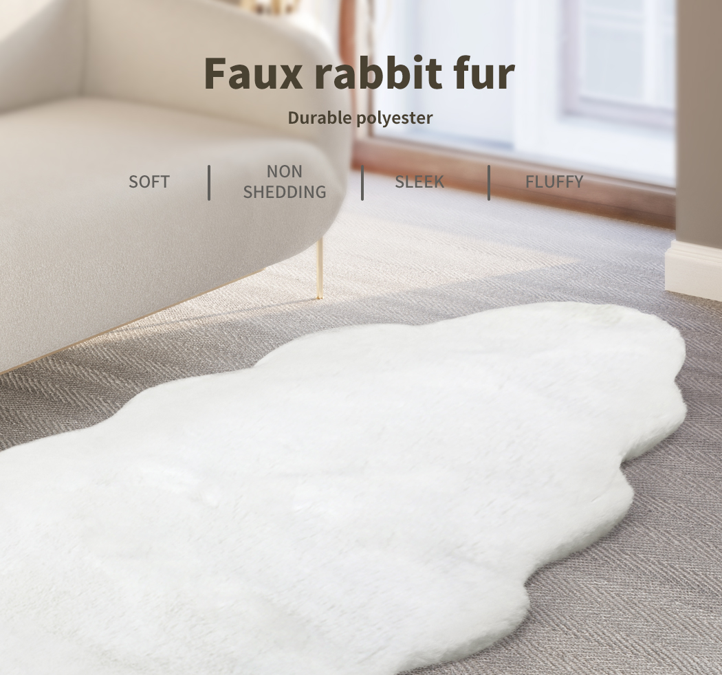 Marlow Floor Rug Area Rugs Shaggy Fluffy Faux Rabbit Fur Sofa Couch 20MM Pile - Picture 52 of 60