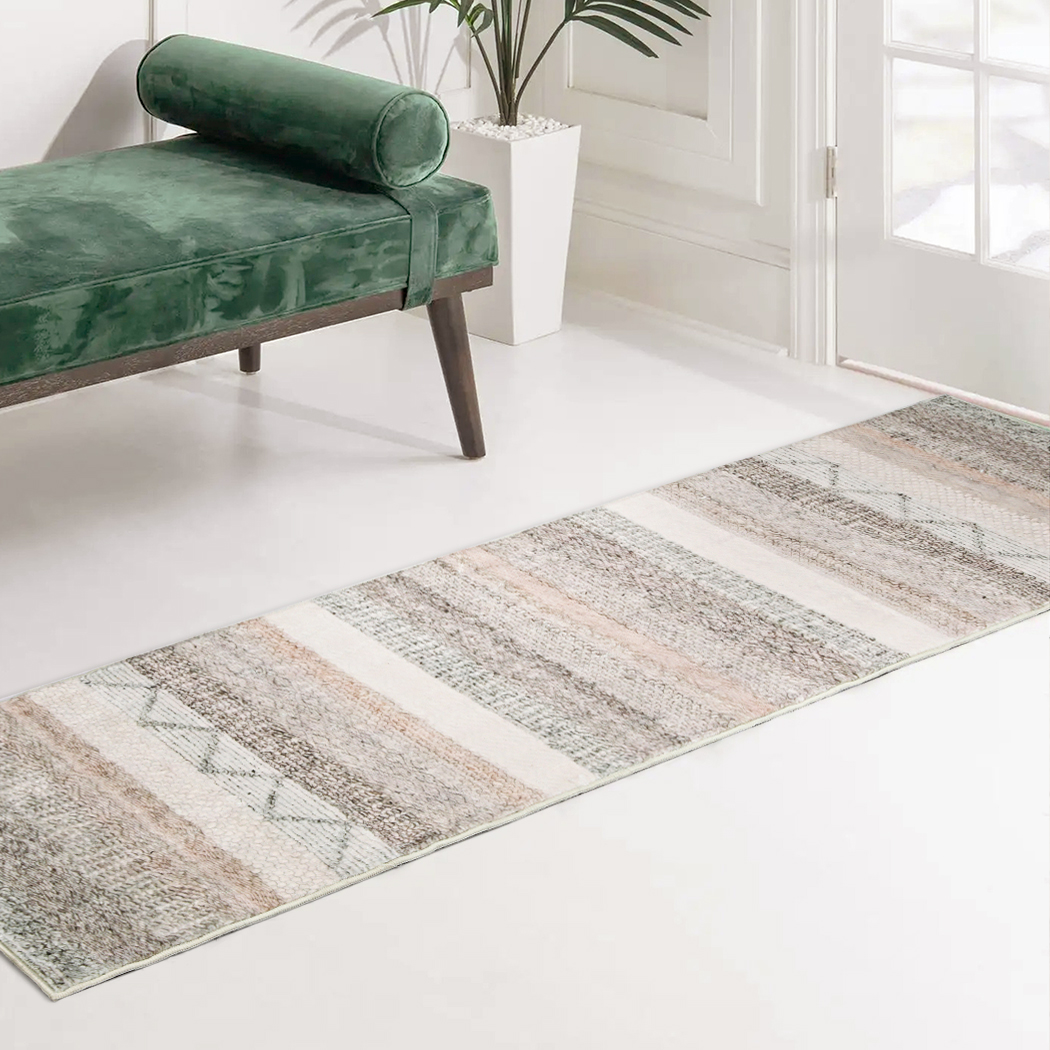 Marlow Floor Rug Hallway Runner Washable Soft Plush Carpet Non Slip 180X60cm - Picture 12 of 51