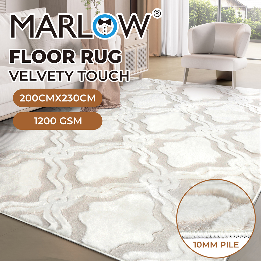 Marlow Floor Rugs Area Rug Fluffy Faux Rabbit Fur Soft Shaggy Carpet Short Pile - Picture 14 of 35