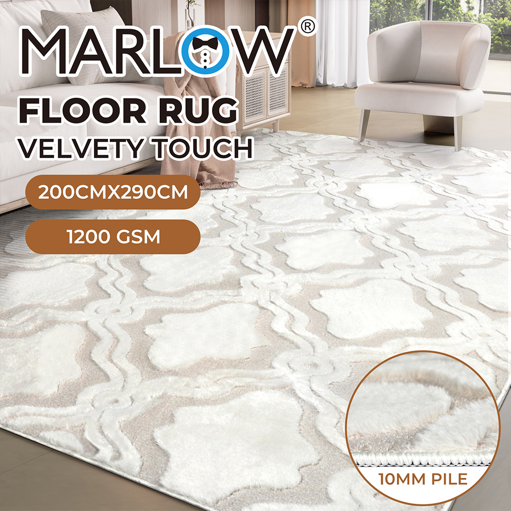 Marlow Floor Rugs Area Rug Fluffy Faux Rabbit Fur Soft Shaggy Carpet Short Pile - Picture 26 of 35
