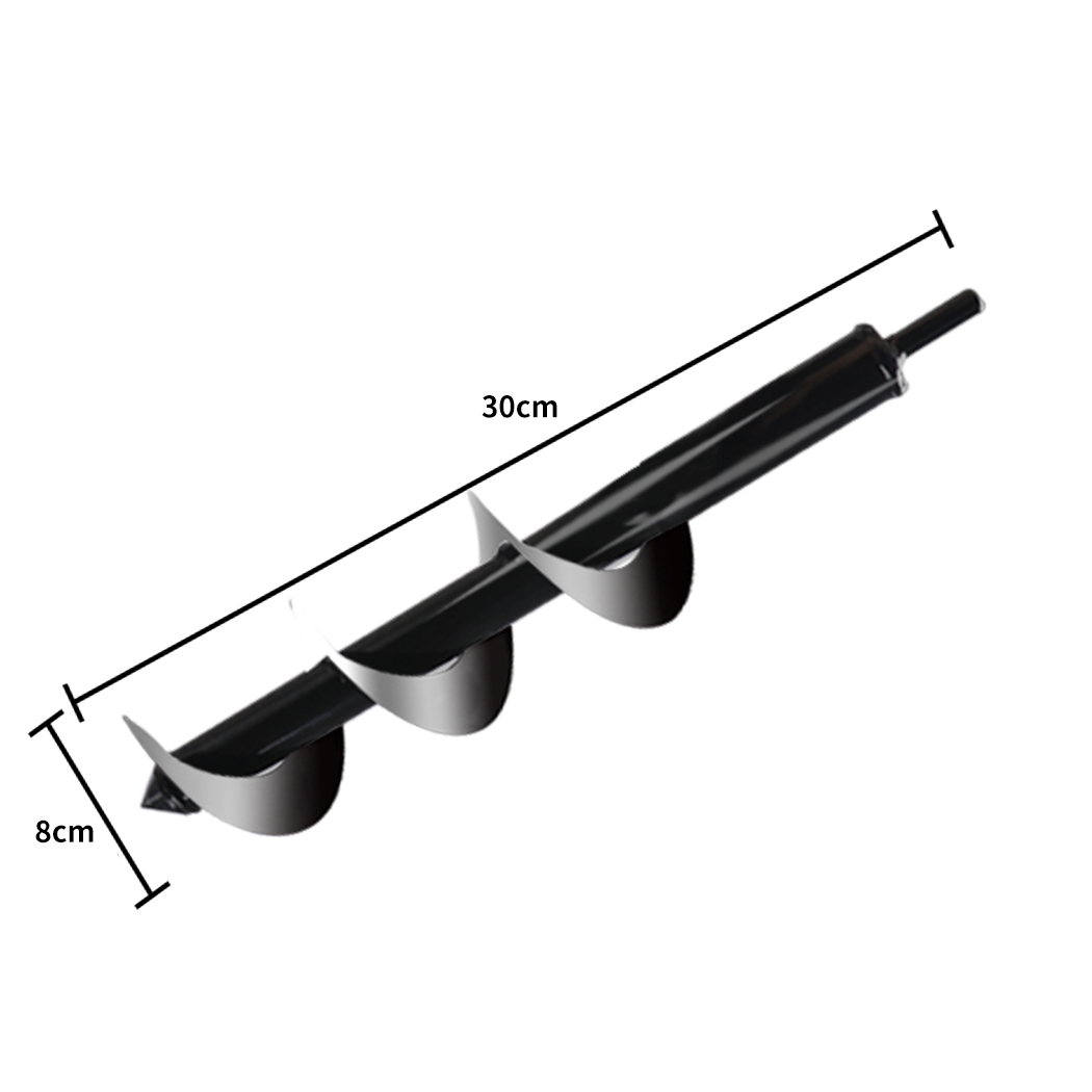 Traderight  Garden Auger Spiral Drill Bit Earth Power Post Hole Digger Φ80 x30CM