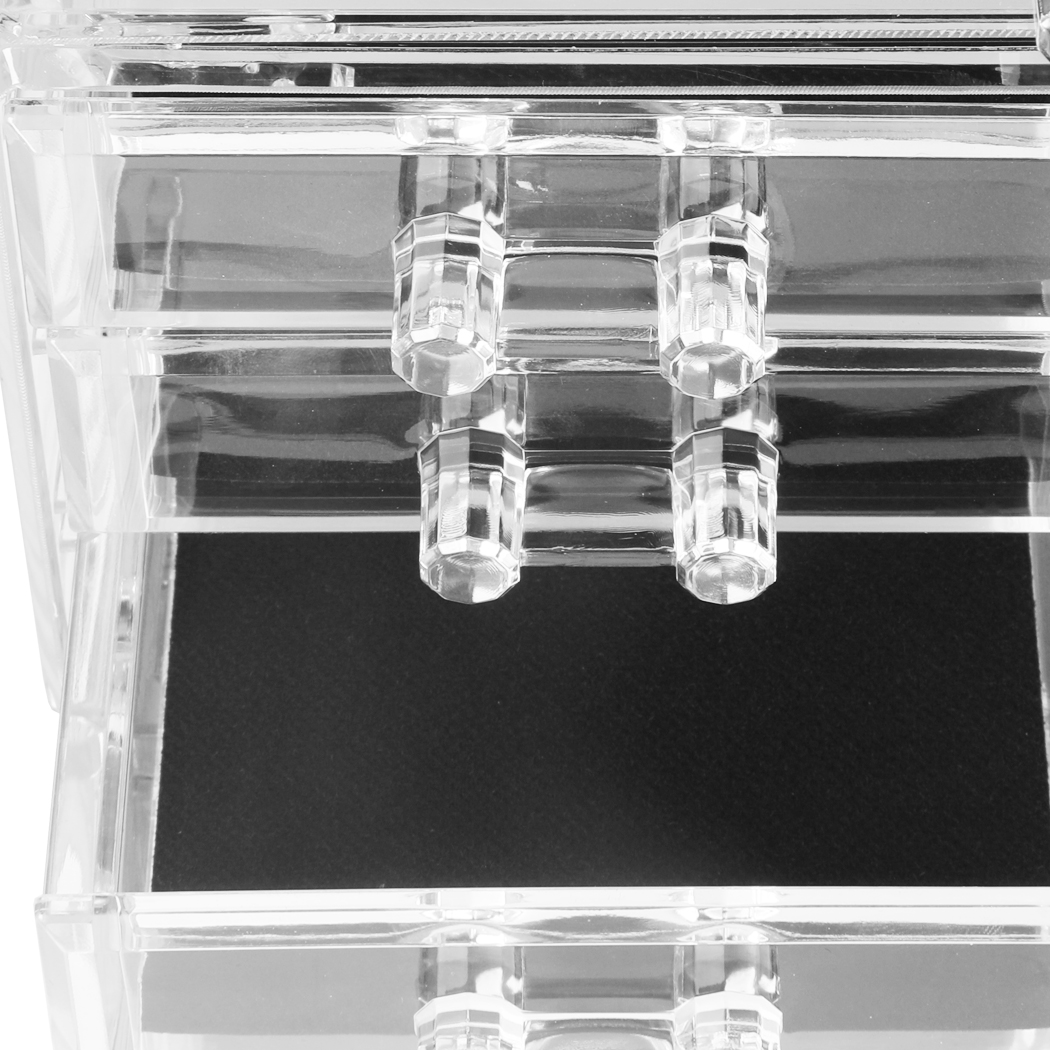 11 Drawer Clear Acrylic Cosmetic Makeup Organizer Jewellery Storage Box