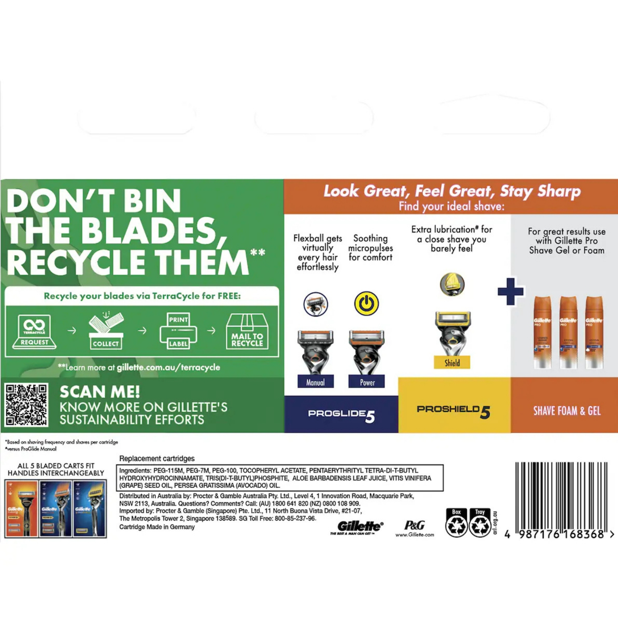 Gillette Fusion 5 Cartridges 12pk detail