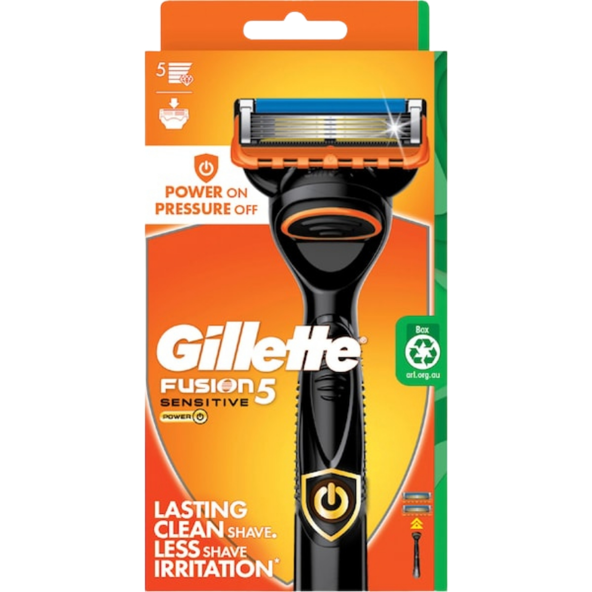Gillette Fusion 5 Sensitive Power Handle +2 Cartridges