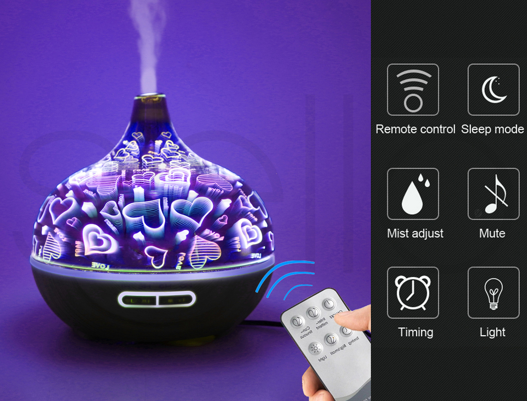Aromatherapy Diffuser 3D Aroma Essential Oils Ultrasonic Air Humidifier Purifier - Picture 34 of 36