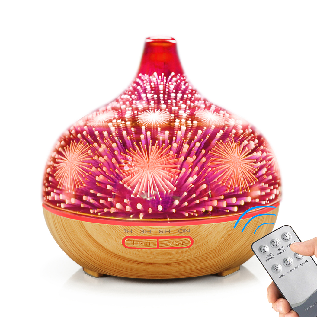Aroma Diffuser Aromatherapy Ultrasonic 3D Air Humidifier Purifier Fireworks
