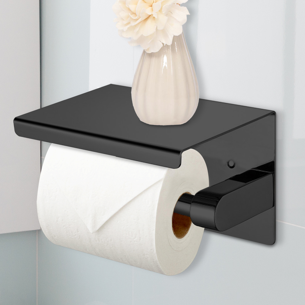 Toilet Paper Roll Stainless Steel Holder Storage Hooks Bathroom Washroom Kitchen