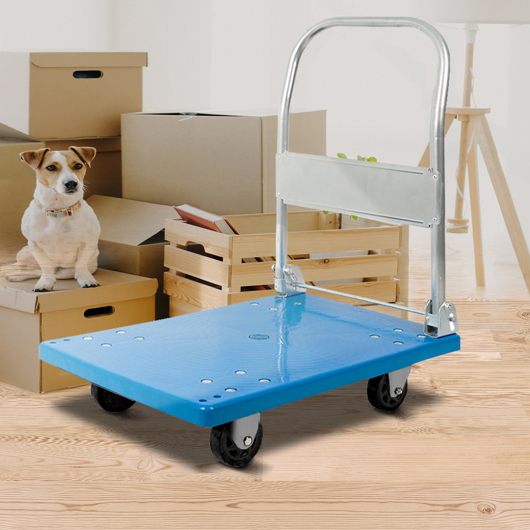 Traderight Foldable Platform Trolley Hand Truck Folding Cart Industrial 100 KG