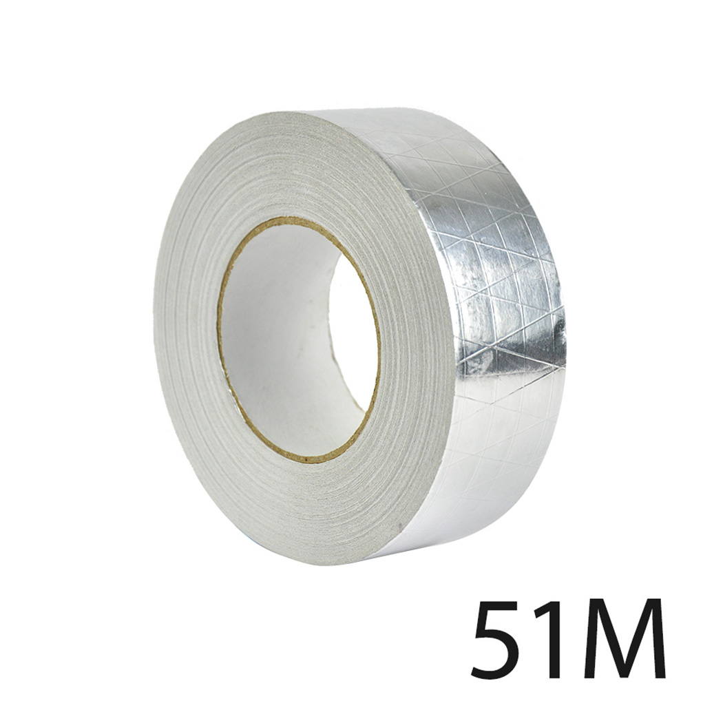50MX50MMX5 Pack Aluminium Foil Tape Reinforced adhesive sealing Duct Silver