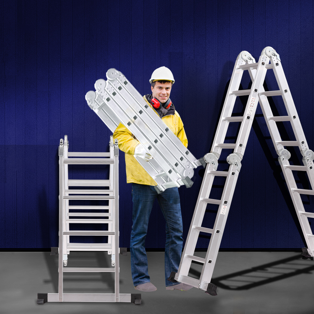 Multi Purpose Ladder Aluminium Folding Platform Household Office Extension Step