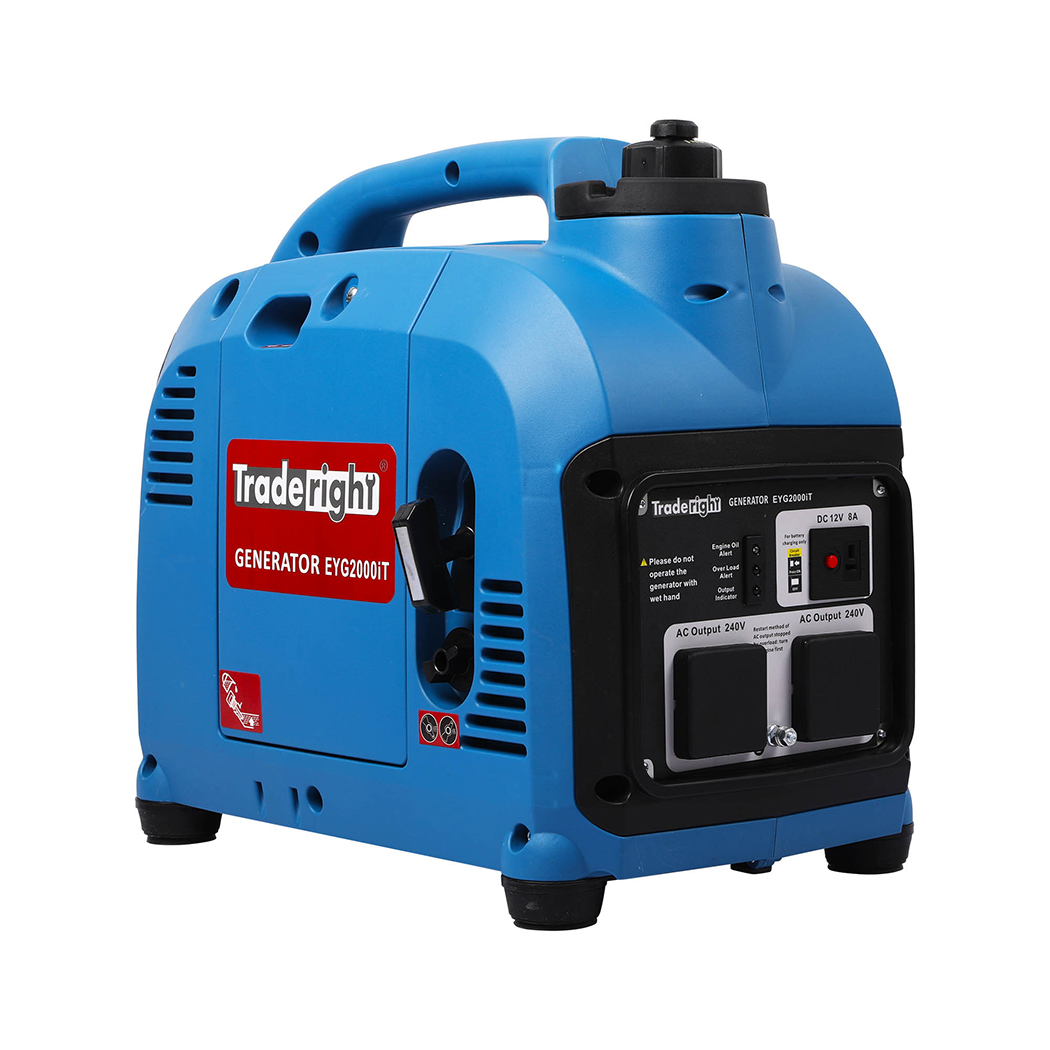 TopSellers-Portable Inverter Generator Blue - 2000W Quiet & Fuel Efficient