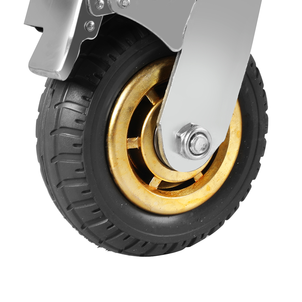 Traderight Castor Wheels 4X 6" 150mm Swivel Silent Caster 2 Brakes 1000KG Load