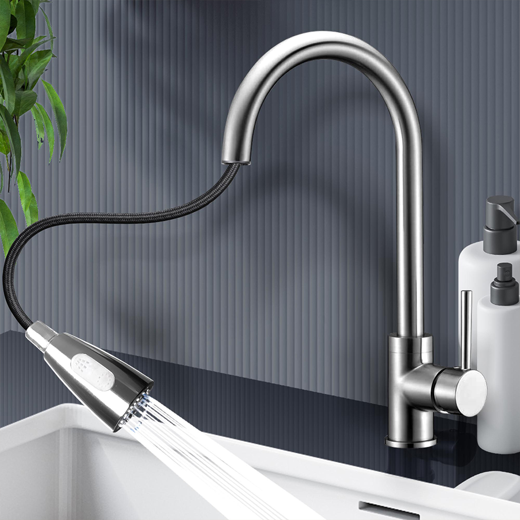 Kitchen Faucet Extender Tap Pull Out Brass Mixer Taps Sink Vanity Swivel WELS