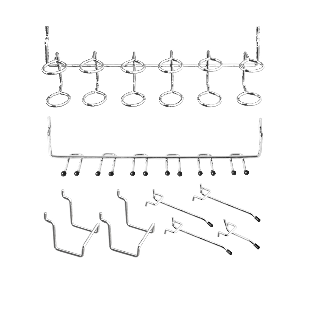 Traderight Pegboard Hooks Storage Bins Hanger Lock Steel Tray Organizer Bin138PC