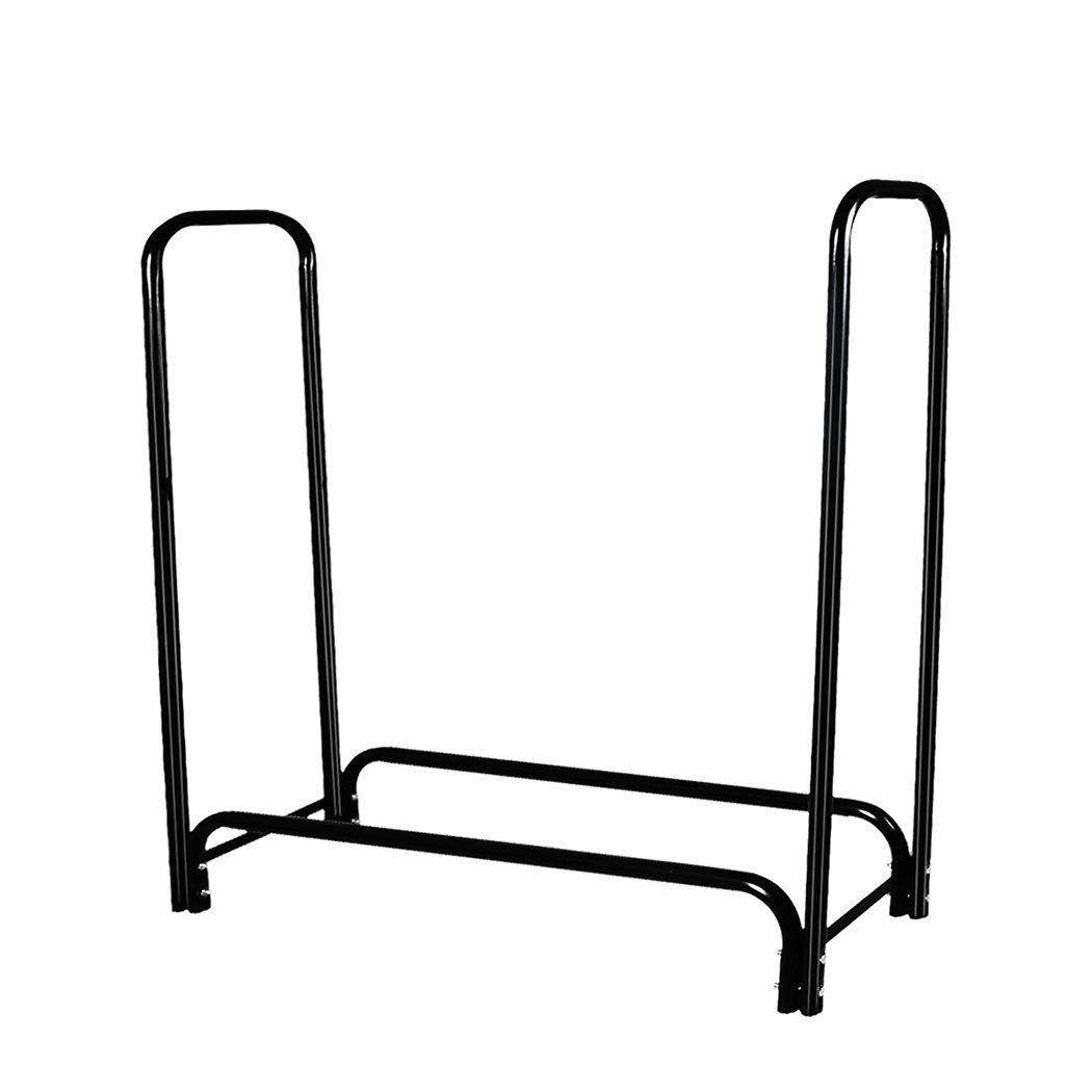 TopSellers-Firewood Rack Holder - 4FT Heavy Duty Steel Storage for Indoor & Outdoor