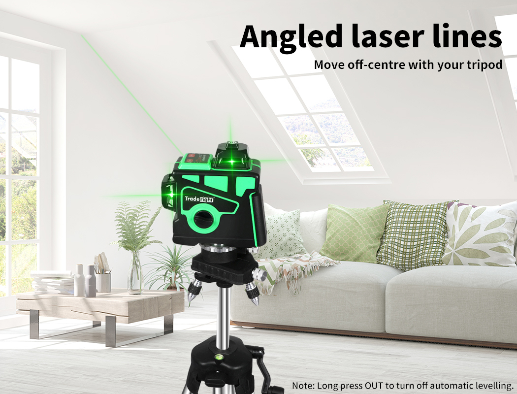 Laser Level Green Self Leveling Tripod 12 Line 360° Rotary Cross Measure Tool - Picture 42 of 83