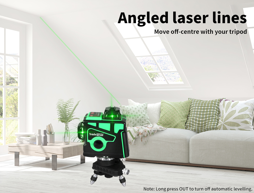 Laser Level Green Self Leveling Tripod 12 Line 360° Rotary Cross Measure Tool - Picture 17 of 83