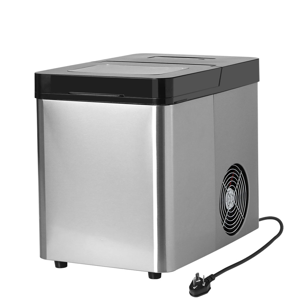 TopSellers-Portable Ice Maker Silver - 2.1L  15kg Capacity  Self-Cleaning