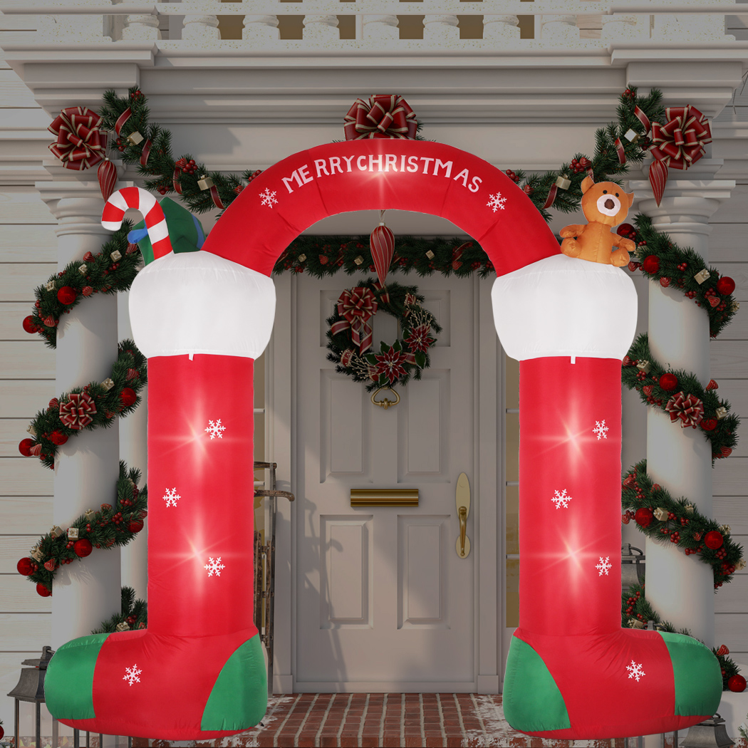 Santaco Christmas Inflatables Xmas Decorations Outdoor Santa Tree Snowman Lights - Picture 78 of 121