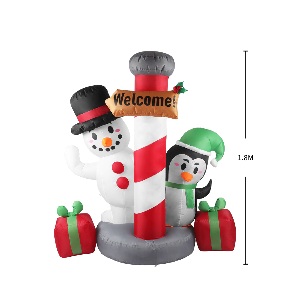 Santaco Christmas Inflatables Xmas Decorations Outdoor Santa Tree Snowman Lights - Picture 35 of 121